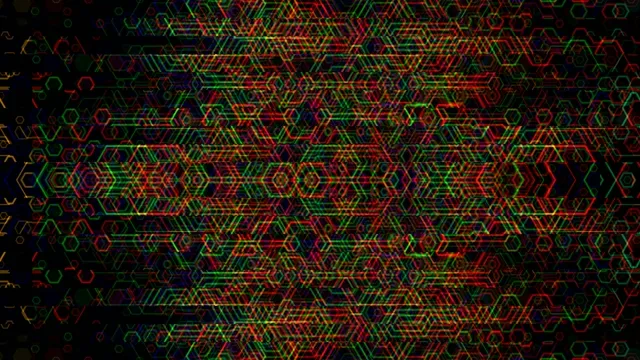 Neon hexagon circuit 4K UHD widescreen motion background
