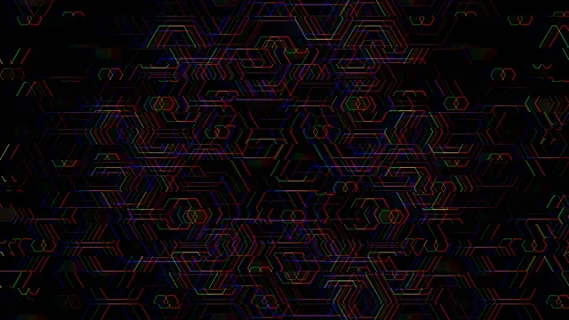 Neon Hexagon Circuit Pattern 4K Ultra HD Background