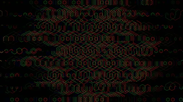 Neon Hexagon Circuit Pattern Animation
