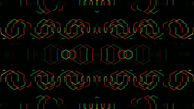 Neon hexagon geometric loop 4K UHD widescreen motion background
