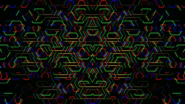 Neon hexagon geometric pattern 4K UHD widescreen background loop