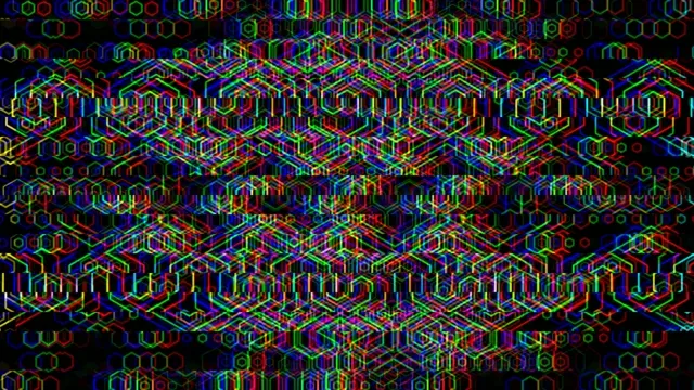 Neon hexagon geometric pattern 4K UHD widescreen motion background