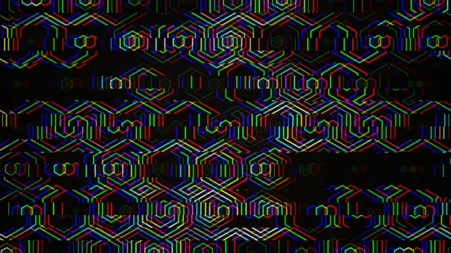 Neon hexagon geometric VJ loop 4K ultra HD motion background