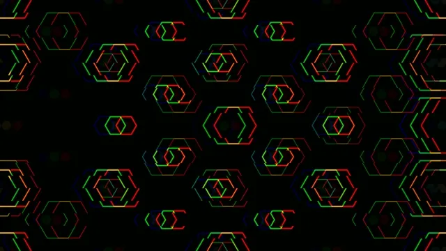 Neon hexagon geometry 4K animated background loop