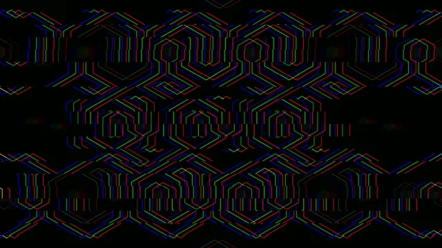 Neon Hexagon Grid 4K - Abstract Tech Animation