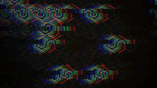 Neon hexagon grid 4K loop - vibrant VJ background for broadcast