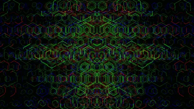 Neon Hexagon Grid 4K Ultra HD Motion Background
