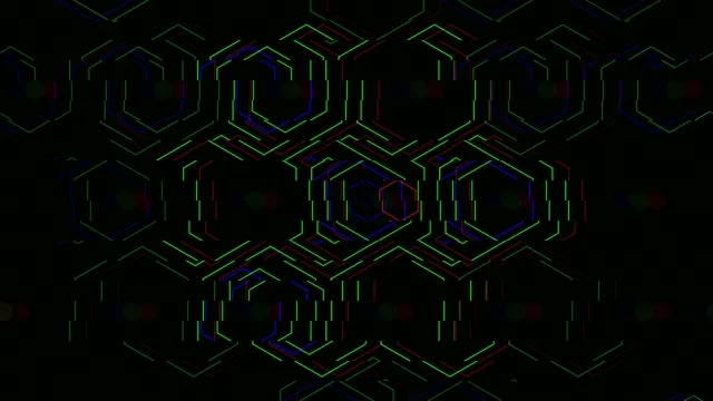 Neon Hexagon Grid 4K Ultra HD Motion Background