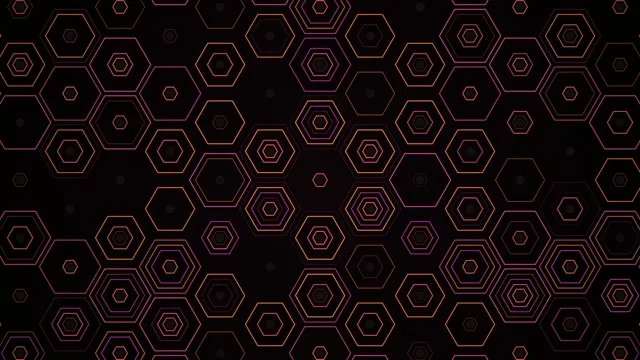 Neon Hexagon Grid Abstract Motion Background