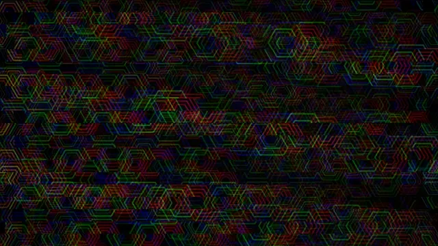 Neon Hexagon Grid Abstract Motion Background