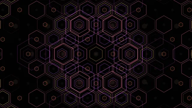 Neon Hexagon Grid Abstract Motion Background 4K