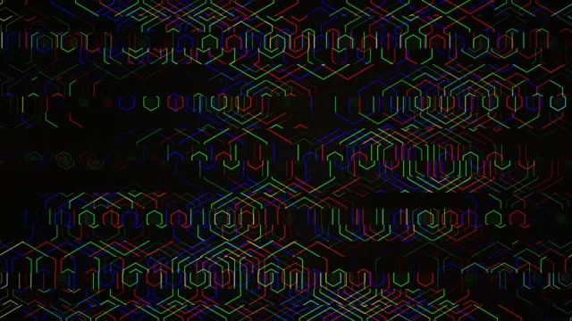 Neon Hexagon Grid Abstract Motion Background