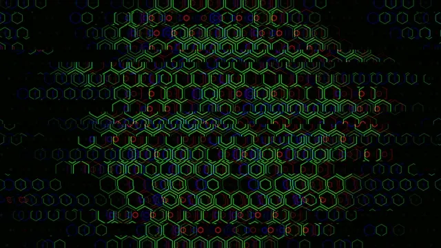 Neon Hexagon Grid Abstract Motion Design