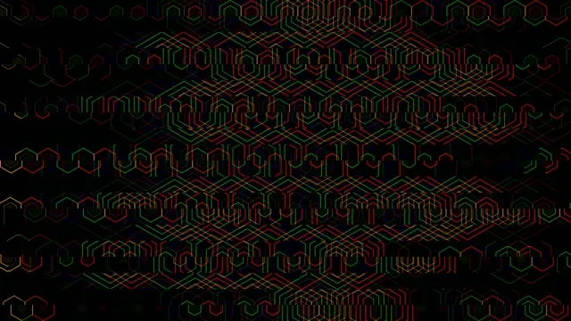 Neon Hexagon Grid Animation 4K