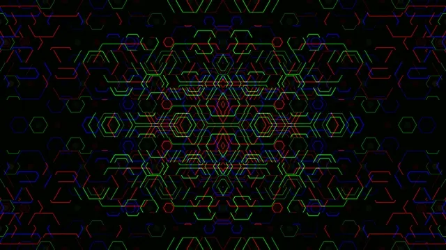 Neon Hexagon Grid Animation - 4K Tech Background