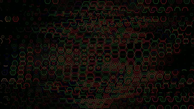 Neon Hexagon Grid Animation 4K UHD