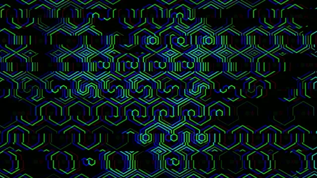 Neon Hexagon Grid Animation 4K UHD