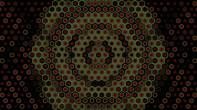 Neon Hexagon Grid Animation 4K UHD