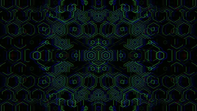 Neon Hexagon Grid Animation 4K Ultra HD