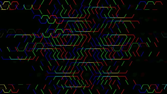 Neon Hexagon Grid Animation 4K Ultra HD