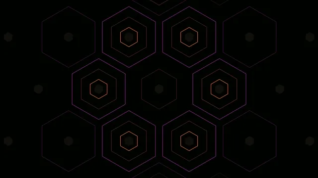Neon Hexagon Grid Animation - Abstract Tech Background