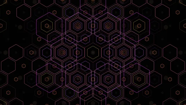 Neon Hexagon Grid Animation â€“ Tech Background