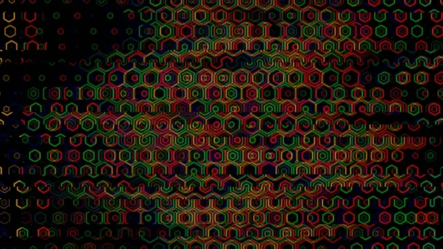 Neon Hexagon Grid Animation - Tech Background 4K
