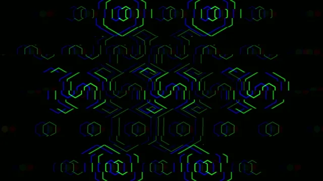 Neon Hexagon Grid Animation - Tech Background