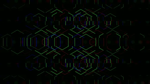 Neon Hexagon Grid Digital Abstract Background
