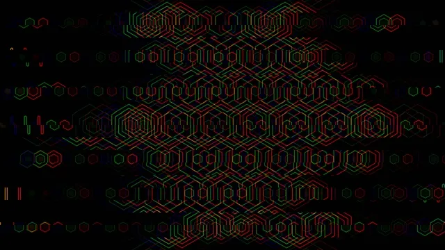 Neon Hexagon Grid Digital Network Animation
