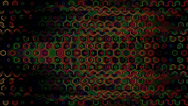 Neon Hexagon Grid Digital Network Animation