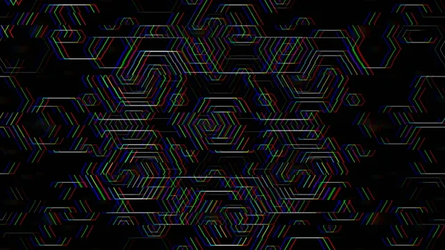 Neon Hexagon Grid Motion Background 4K