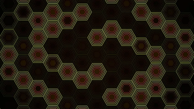 Neon Hexagon Grid Motion Background 4K