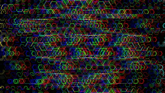 Neon hexagon grid motion background 4K ultra HD widescreen