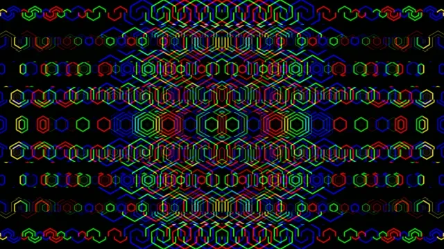 Neon hexagon grid motion background 4K ultra HD widescreen