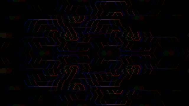 Neon Hexagon Grid Motion Graphics 4K