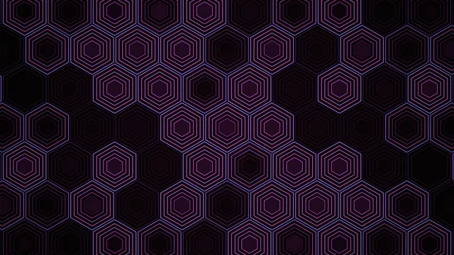 Neon Hexagon Grid Pattern - 4K Abstract Background