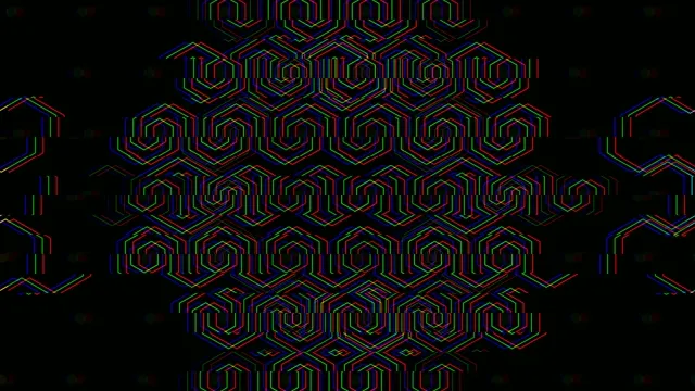 Neon Hexagon Grid Pattern 4K Abstract Motion