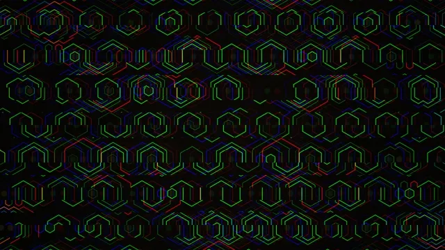 Neon Hexagon Grid Pattern 4K Animated Background