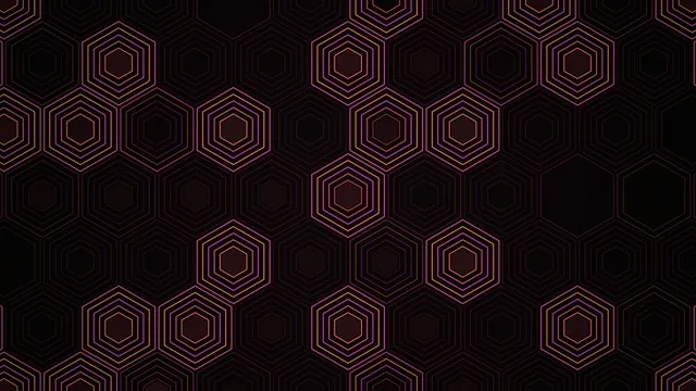 Neon Hexagon Grid Pattern - Abstract 4K Loop
