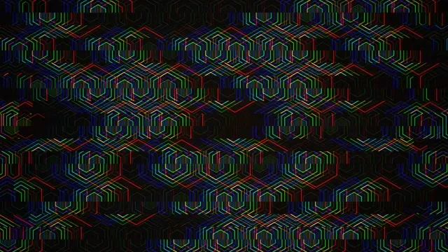 Neon Hexagon Grid Pattern Animation 4K