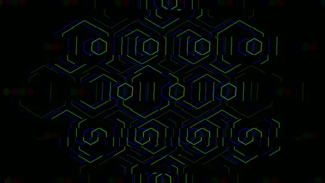 Neon Hexagon Grid Tech Animation 4K