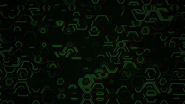 Neon Hexagon Grid Tech Background Looping Animation