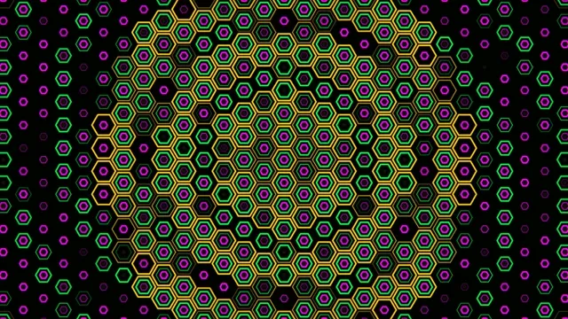 Neon hexagon honeycomb 4K UHD motion background loop