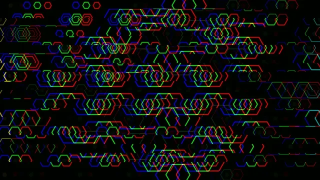 Neon hexagon matrix 4K UHD widescreen motion background
