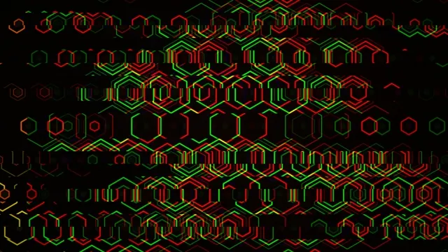 Neon hexagon matrix 4K UHD widescreen motion background