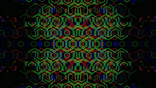 Neon hexagon matrix 4K UHD widescreen motion background