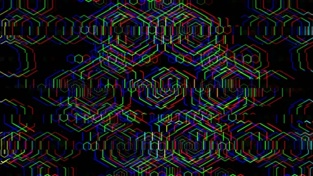 Neon hexagon matrix 4K ultra HD widescreen motion background