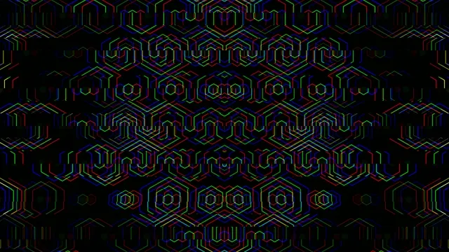 Neon Hexagon Matrix Abstract 4K Motion