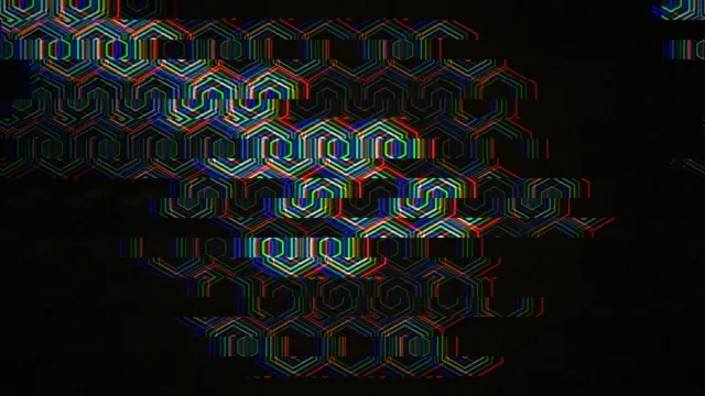 Neon hexagon mosaic 4K motion background for broadcast and streaming